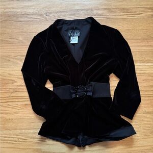 Alex Evenings Black Velvet Jacket